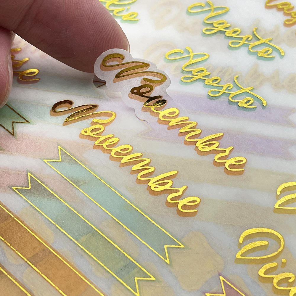 Hot Sale Custom Planner Shiny Kiss Cut Sticker Sheet Hologram Foil