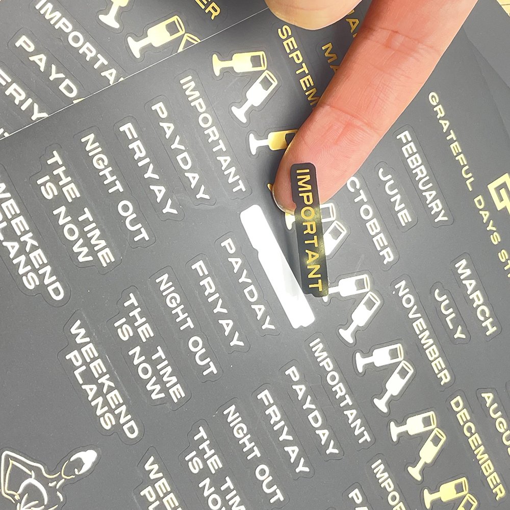 Hot Sale Custom Planner Shiny Kiss Cut Sticker Sheet Hologram Foil