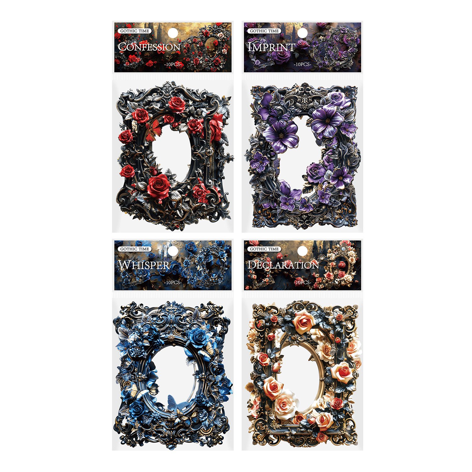 10pcs/pack Material paper gothic time series handbook material bottoming European style
