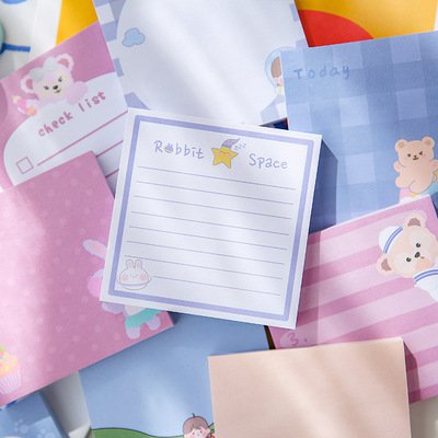 Cute cartoon girl note pad student creative can tear and convenient paste mark hand account material custom memo pad