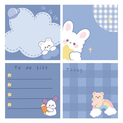 Cute cartoon girl note pad student creative can tear and convenient paste mark hand account material custom memo pad