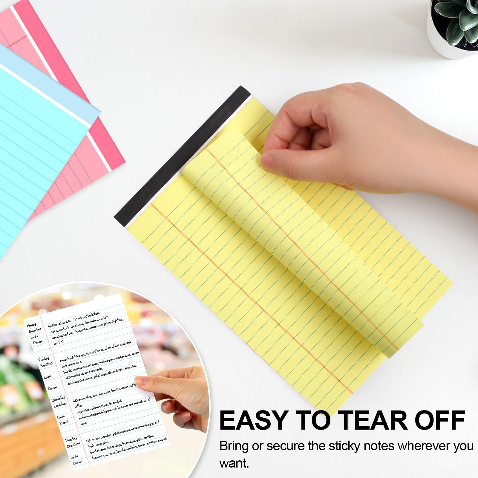 Colorful White Yellow Lined Blank Wholesale Mini Custom Pocket Notebook Business Memo Notepad with LOGO