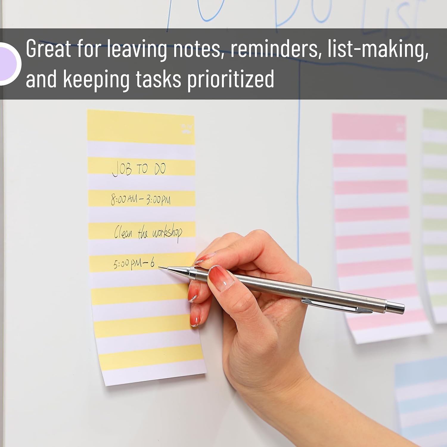Assorted Colors Cute Sticky Notes 4x6 Inch Lined Memo Pad