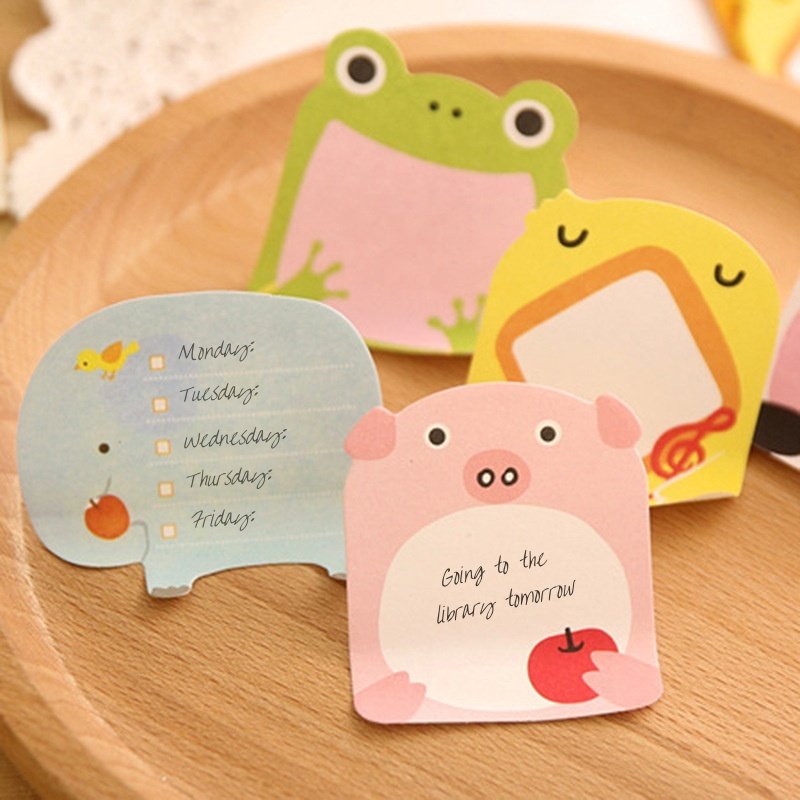 Hot Selling Cartoon Animal Sticky Notes Autohesion Cute Memo Pad Notes For Students Home School Office