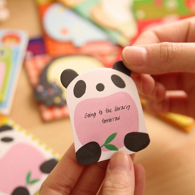 Hot Selling Cartoon Animal Sticky Notes Autohesion Cute Memo Pad Notes For Students Home School Office