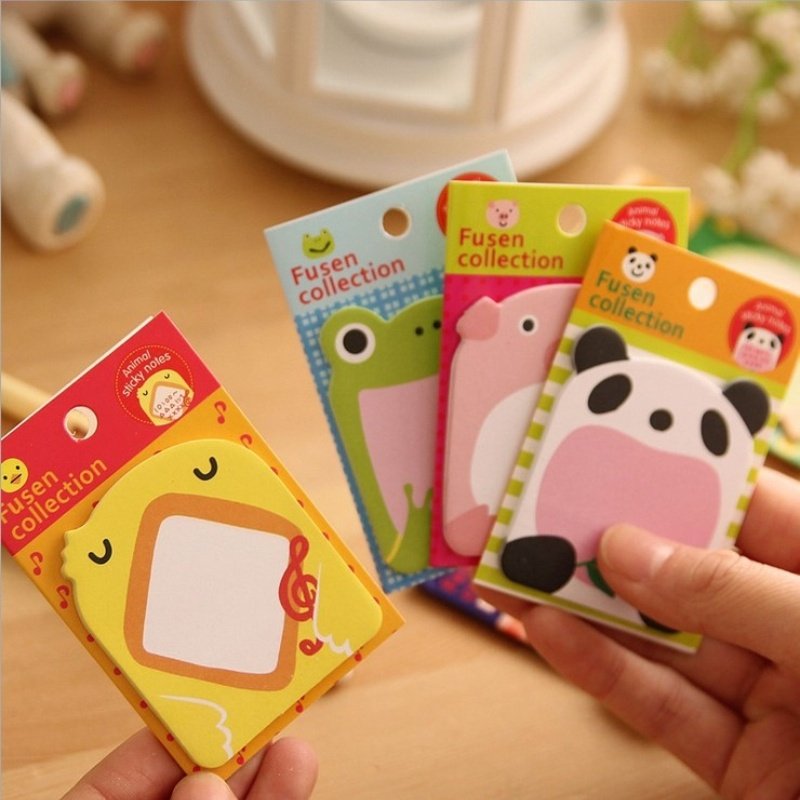 Hot Selling Cartoon Animal Sticky Notes Autohesion Cute Memo Pad Notes For Students Home School Office