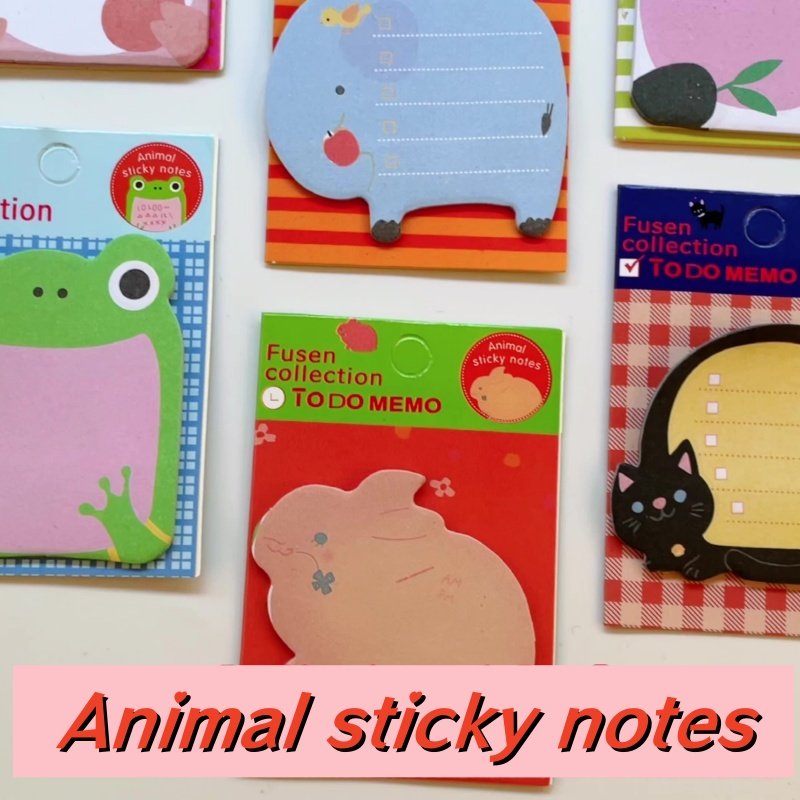 Hot Selling Cartoon Animal Sticky Notes Autohesion Cute Memo Pad Notes For Students Home School Office