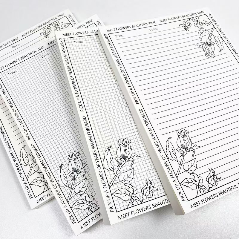 Custom Logo Notepad Printing Cute Memo Pad a4 a5 a6 Promotional Writing Notepads