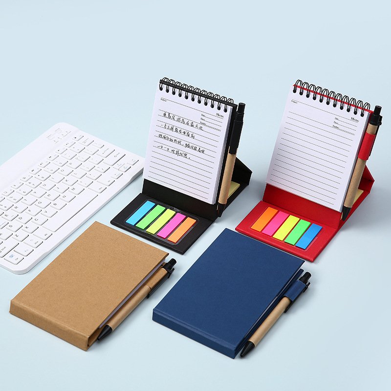 School Office Manufacturer Stand Up Stick Notes with Pen Die Cut Shaped Adhesive Stand Up Stick Notes
