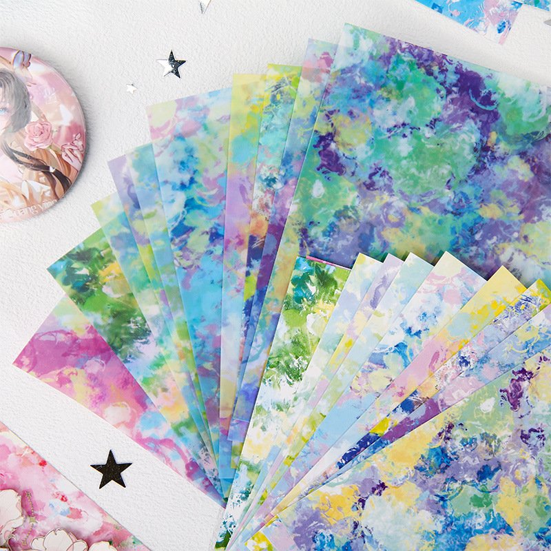 20pcs/pack Fable See Sincerity Dream Phantom Series Dual material flow linen background material paper dream handbook