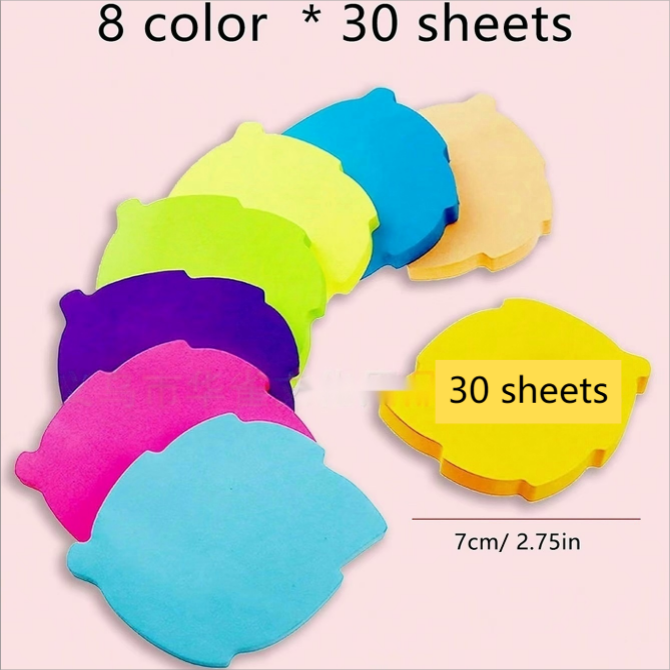 Widely Used Superior Quality 8 colors Multi-Colored Memo Pads Color Self-Adhesive Note Easy Sticky Note