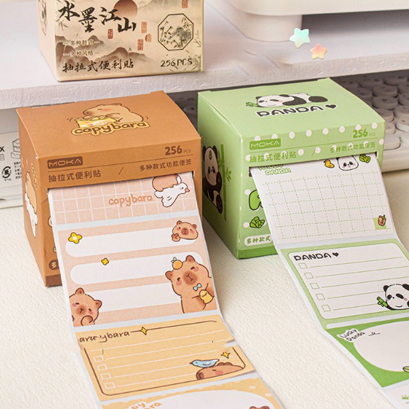HK Cartoon pull-out sticky notes for students to tear off sticky notes for study and office notes