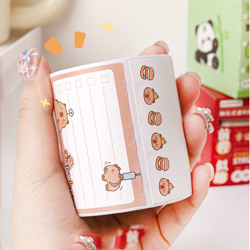 HK Cartoon pull-out sticky notes for students to tear off sticky notes for study and office notes