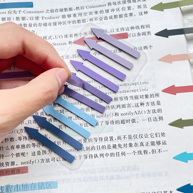 Classic waterproof translucent colored PET ultra-fine label tag office school sticky notes pad stationery supplies 200sheets/pcs