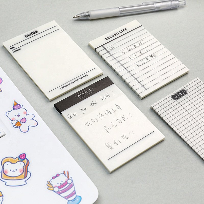 Factory Supply Transparent Self Adhesive Memo Pads Sticky Notes Post-Note it Sticky Memo Pads To Do List For Office and School