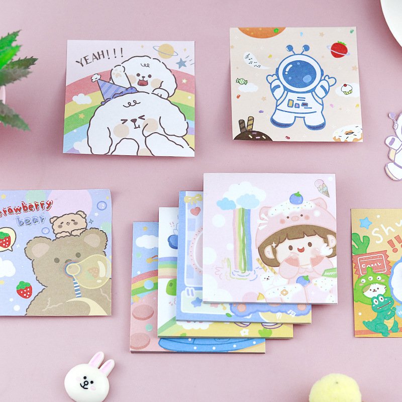 Custom Promotional Flower Stationery School Sticky Notes Writing Memo Pads
