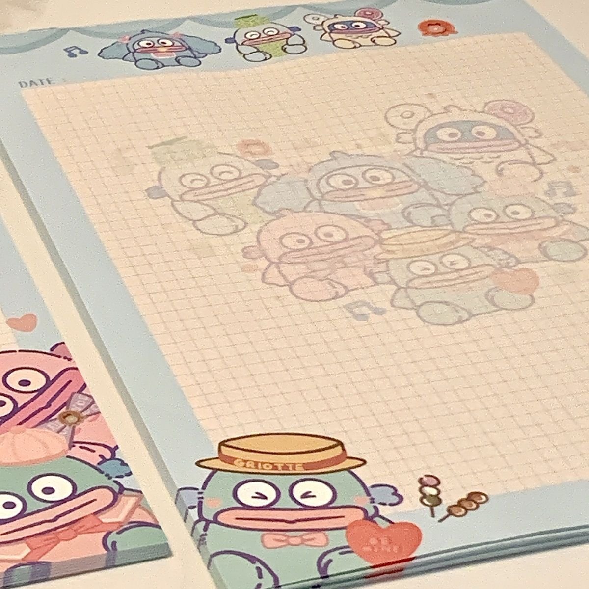 Yubon kawaii Diary Hangyodon Ugly Fish School Notebook Paper Class Notes Notepad Journaling Promotional Memo Pad for Students