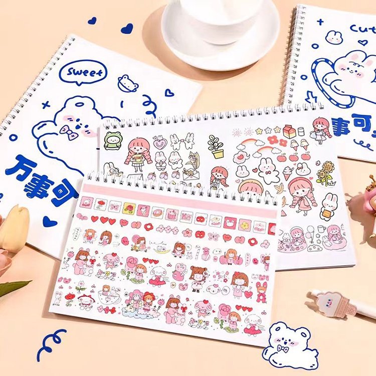 Art Sticky Notes Customizable Cartoon Shaped Release Paper Spiral Journal Notebook For School Stuudents