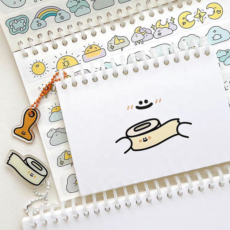 Art Sticky Notes Customizable Cartoon Shaped Release Paper Spiral Journal Notebook For School Stuudents