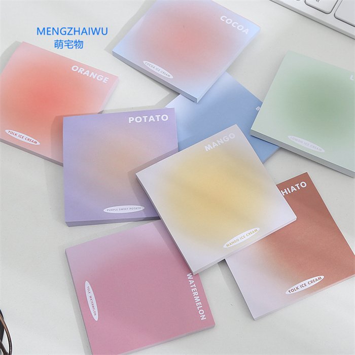 Wholesale stationery china export office sticky notes sun halo design vintage office promotional memo pads stickers