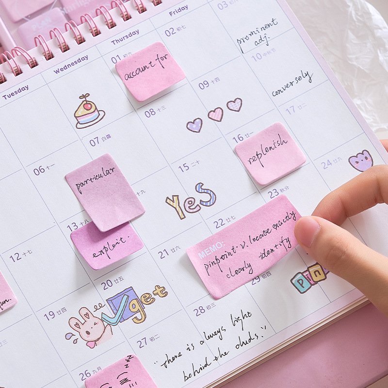 notes, Starlight Coral series, creative N-time stickers, student index stickers, color message books 6 types