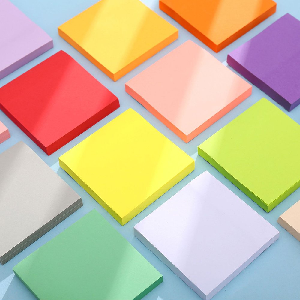 Students Office Custom Stationery Posted Stickers Sticky Note Pad 3x3 Inches Self-Adhesive Tear Off Memo Pads Sticky Note