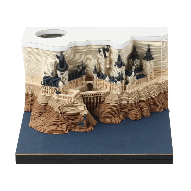 Harry's Magic Castle 3D Memo School Office Supplies Desktop Decoration Art Paper Sculpture Laser Cut Memo Pad