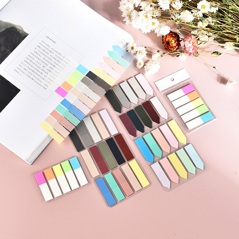 Wholesale Self-Adhesive Book Page Markers New Fluorescence Color Stick Markers and Sticky Notes Pad for Drawing