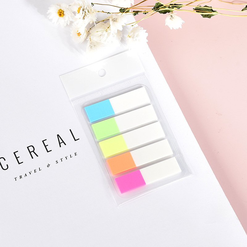 Wholesale Self-Adhesive Book Page Markers New Fluorescence Color Stick Markers and Sticky Notes Pad for Drawing