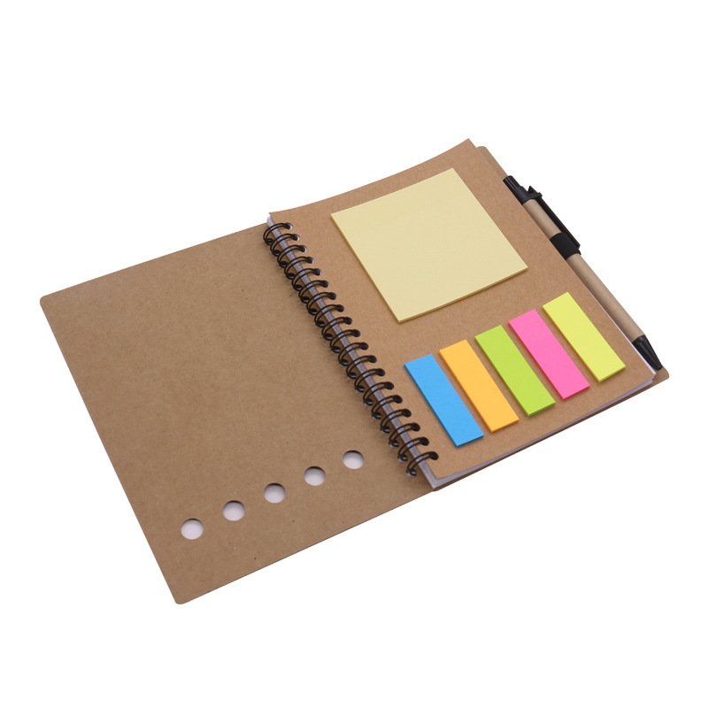 Promotional Custom memo pads notepads spiral notebook journal promotional customized hardcover kraft paper notebooks with pen