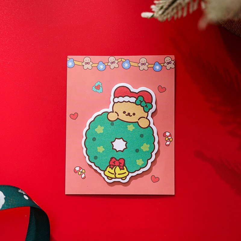 Custom Christmas Pattern Designs Printing Cartoon Pattern Notepads Postpaper Christmas Sticky Notes