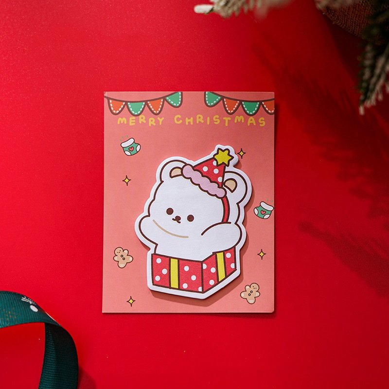 Custom Christmas Pattern Designs Printing Cartoon Pattern Notepads Postpaper Christmas Sticky Notes