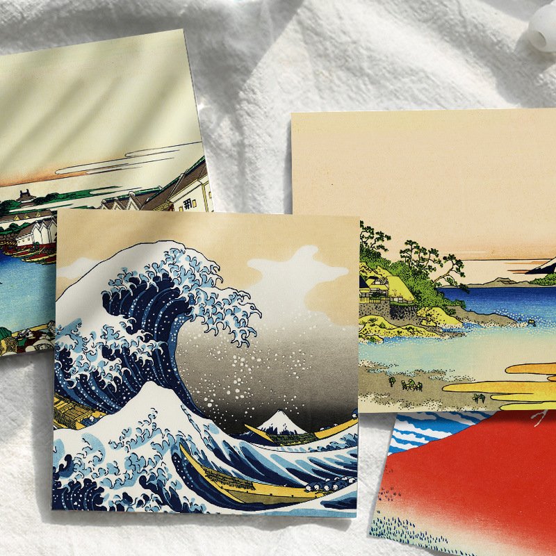 50 Sheets/Set Retro Art Painting Series Memo Pad(Series:Katsushika Hokusai)