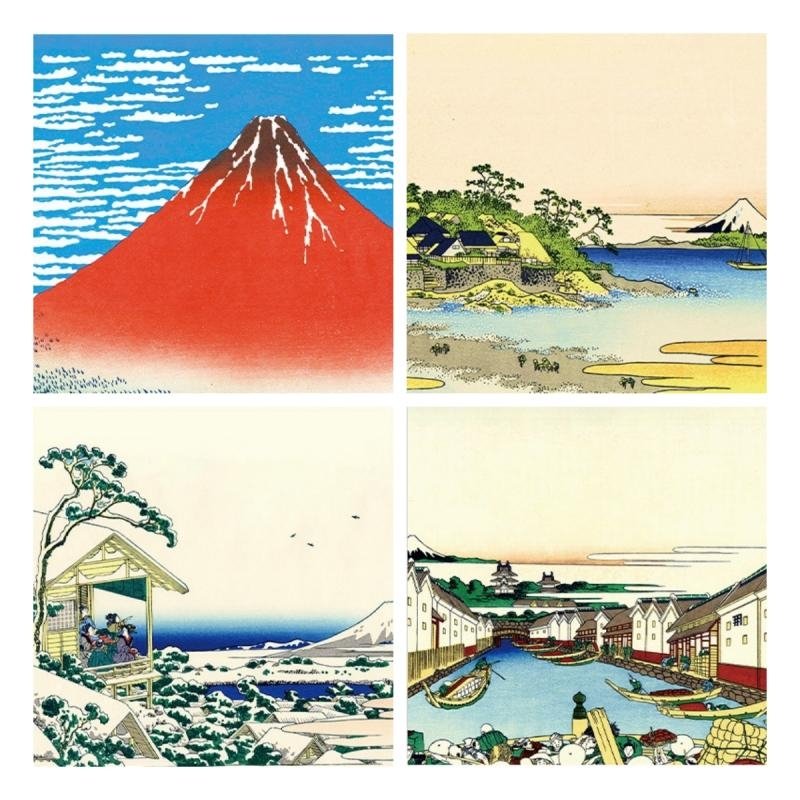 50 Sheets/Set Retro Art Painting Series Memo Pad(Series:Katsushika Hokusai)
