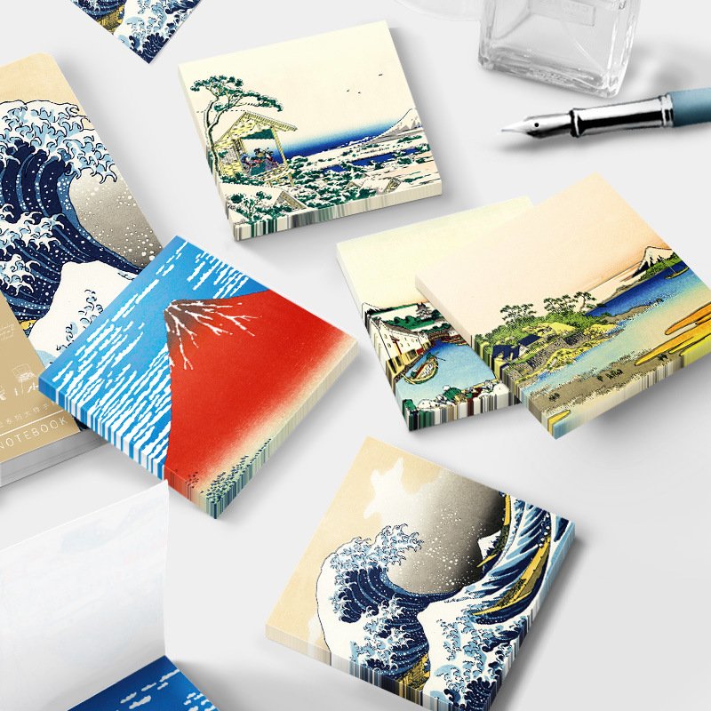 50 Sheets/Set Retro Art Painting Series Memo Pad(Series:Katsushika Hokusai)