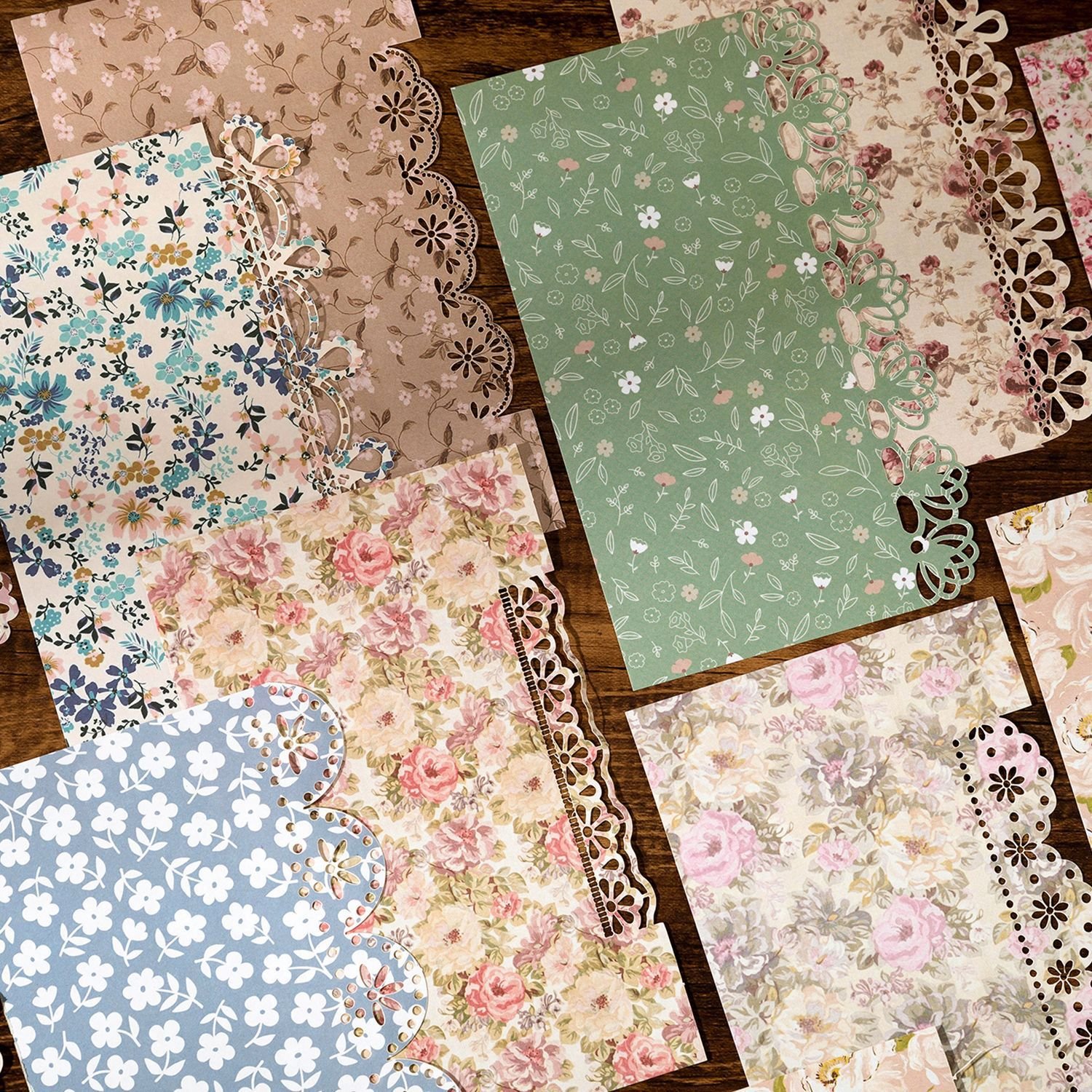 20pcs/pack Base Hollow Lace Notepad Lace Symphony Series Retro Message Memo Notebook Diy 6Models