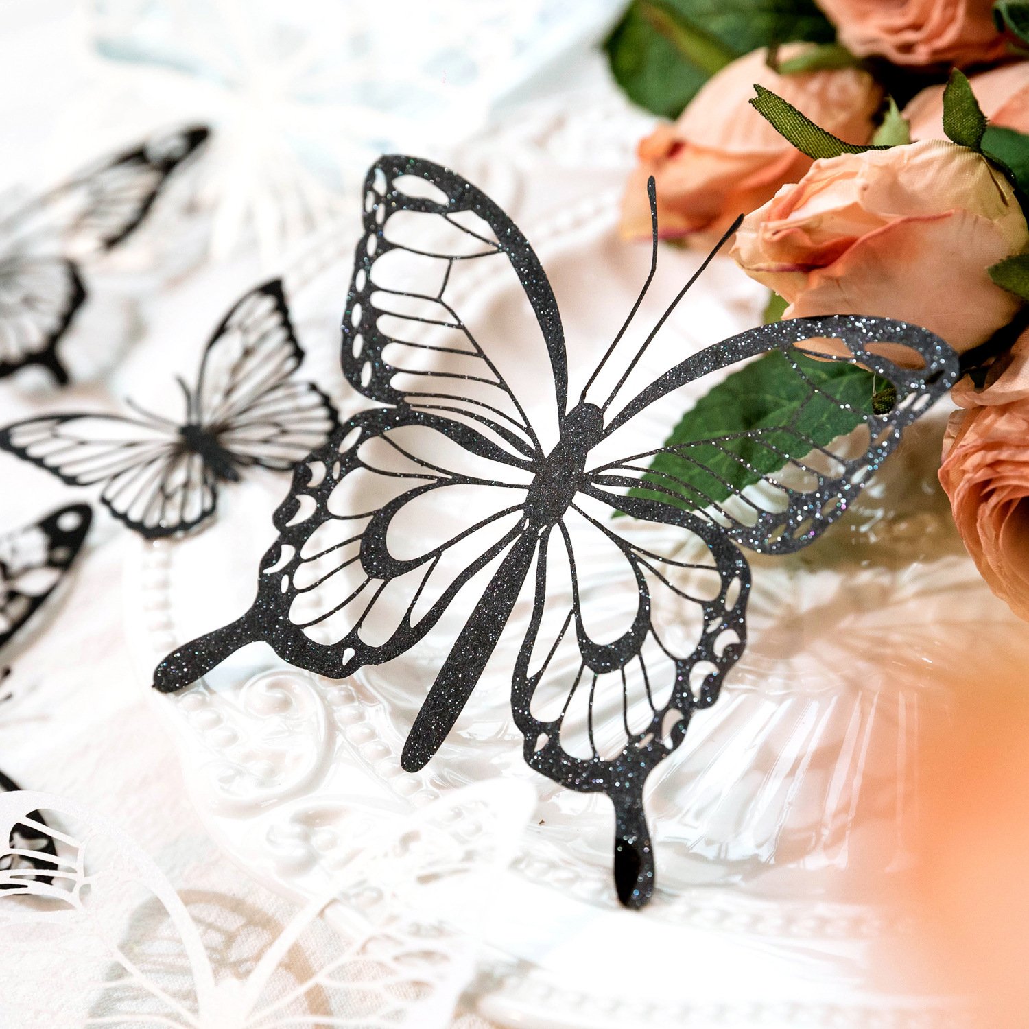 20pcs/pack Hollow-out Landscape Embossing Paper Embossing Series Light Retro Collage Notebook DIY Material 6 Models