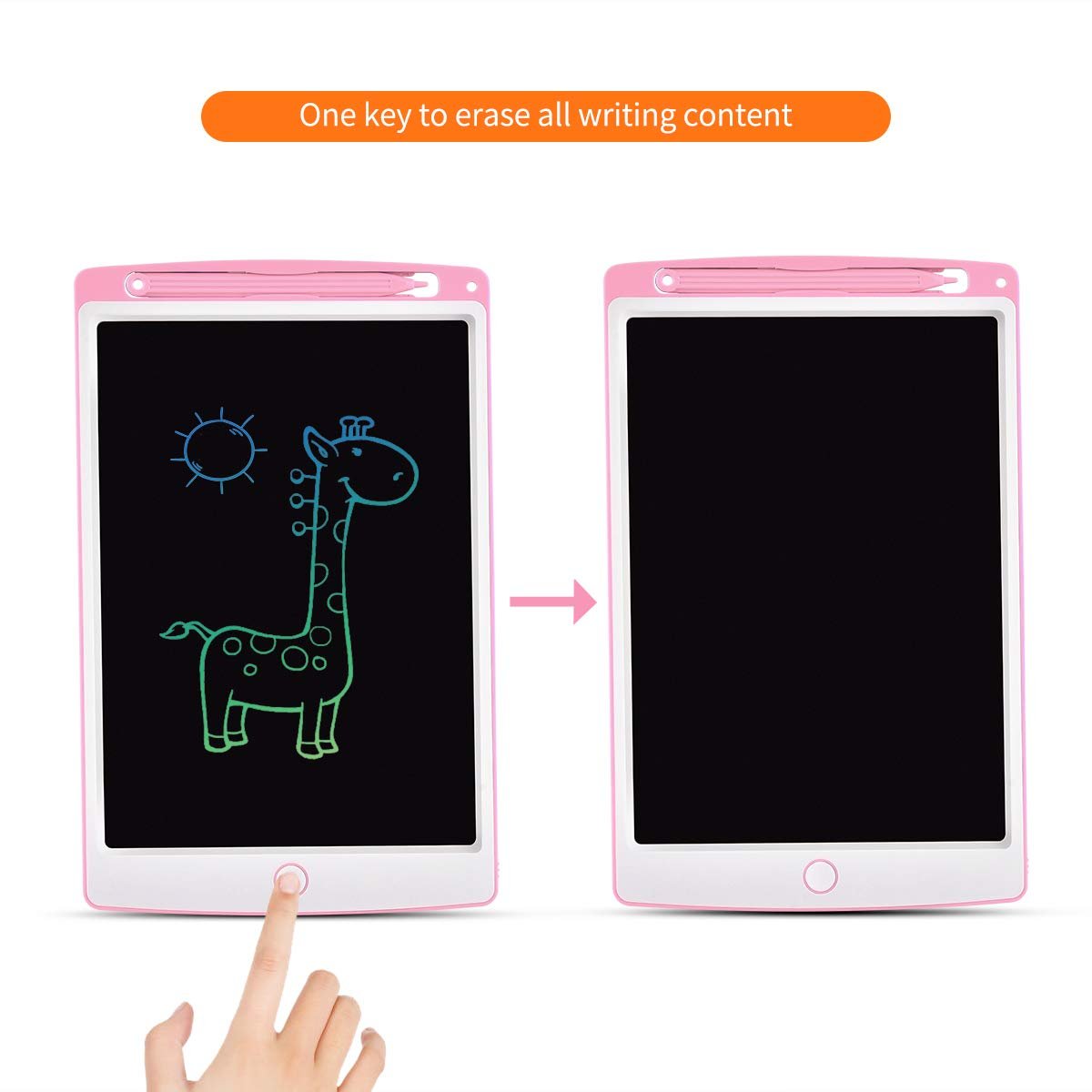 POLICRAL 10 inch Portable Mini Writing Board Handwriting Doodle Pad Drawing Tablet Memo Notebook for Kids