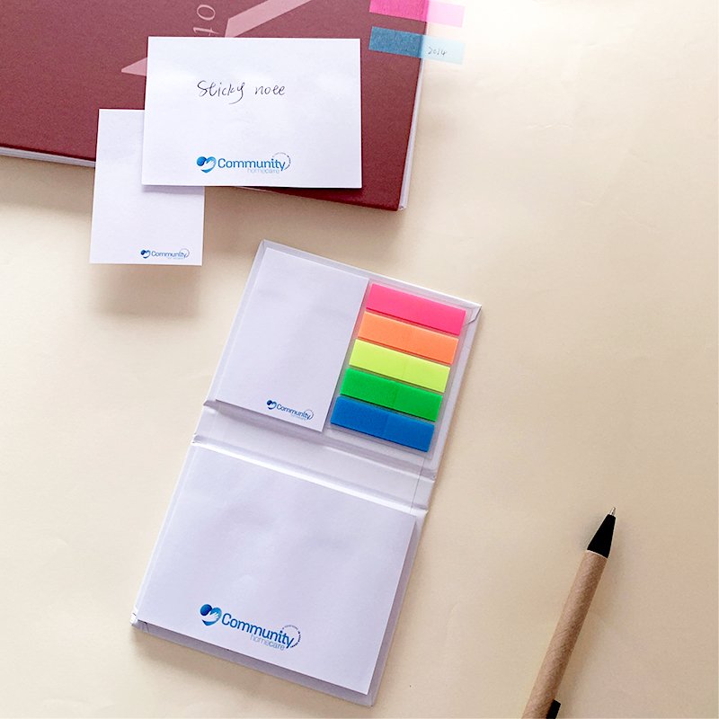 Customize Stationary Set Hard Cover Paper Note Pad Tear Off Desktop Post Notes It Sticky Notes Notepad Book with Index Cards