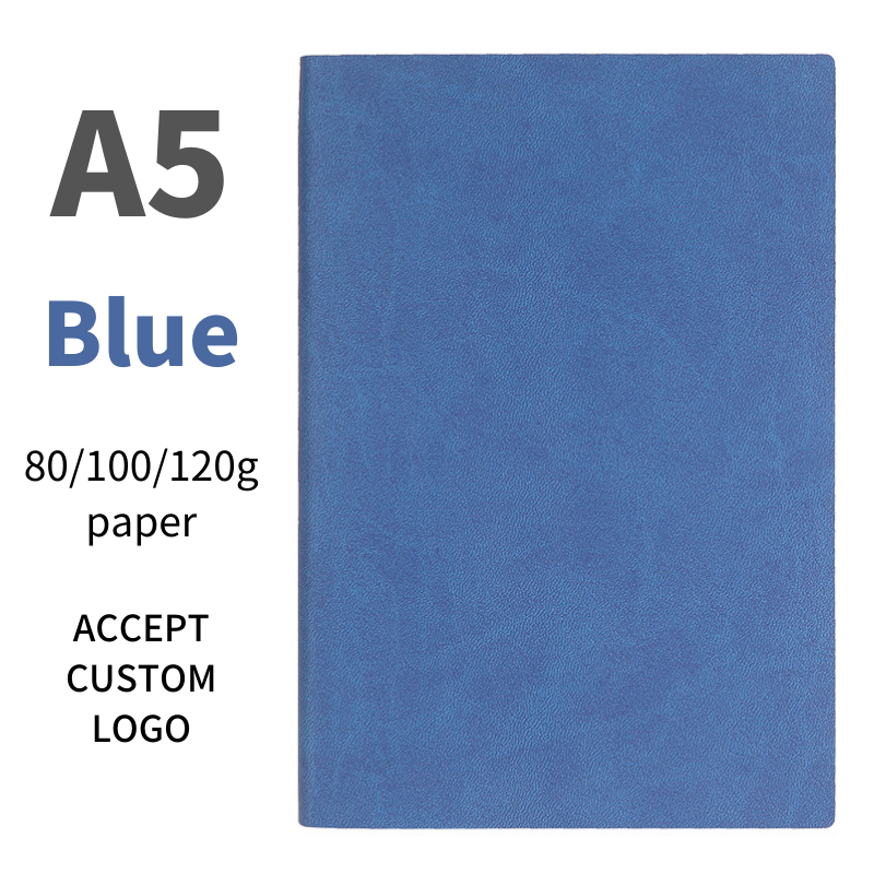 Caudernos Advertising Office Business Branded A5 Leather Black Writing Notebook With Metal Pen Customized Logo Gift Box Set