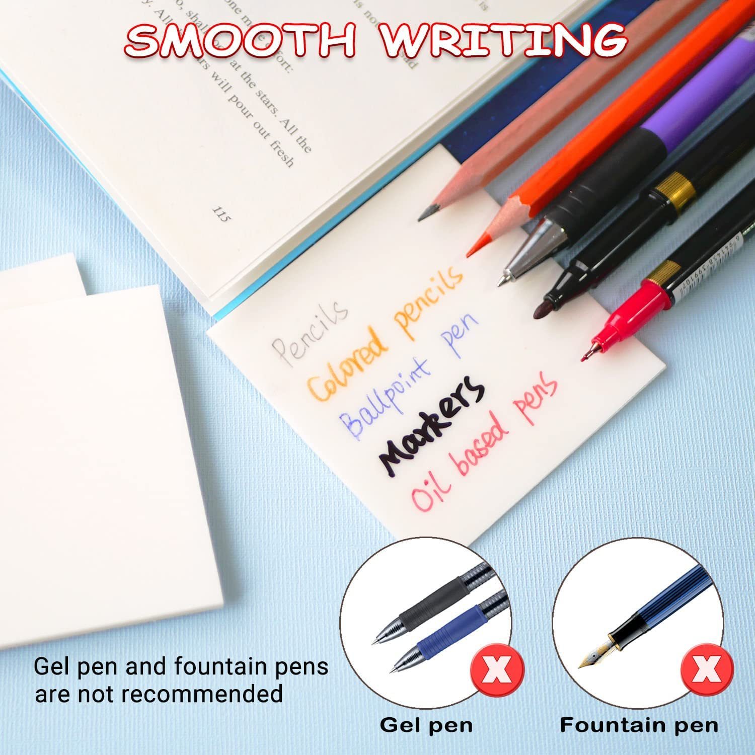 3*3inch Hot Sale Note Pad office PET meno pad school waterproof transparent sticky note