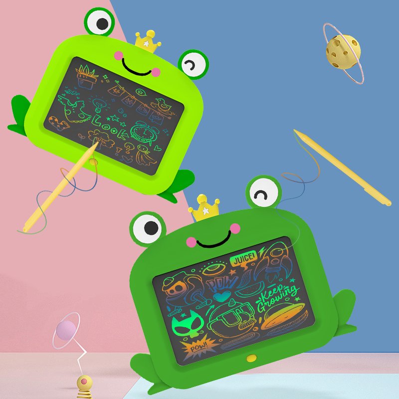 11'' frog prince LCD Kids pad Children's Cartoon Animals LCD drawing board Erasable Electronic writing tablet