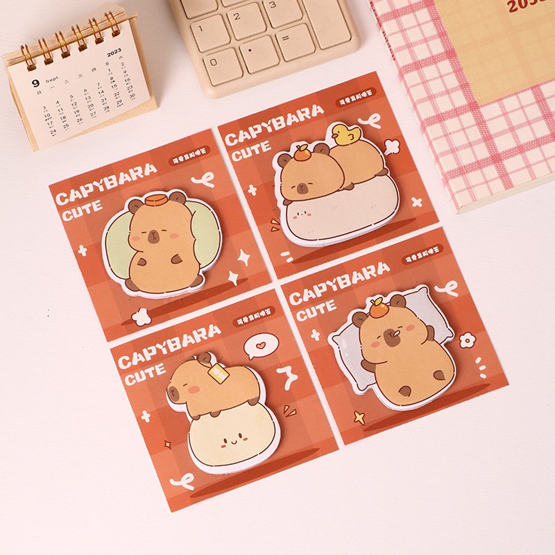 Kawaii office school stationery girls cute capybara memo pad sticky note custom