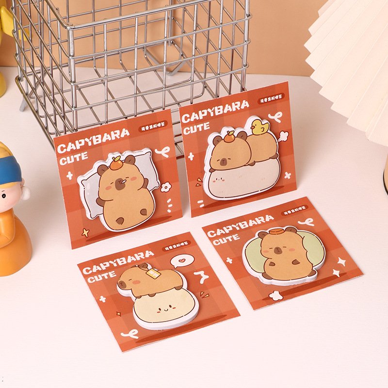 Kawaii office school stationery girls cute capybara memo pad sticky note custom