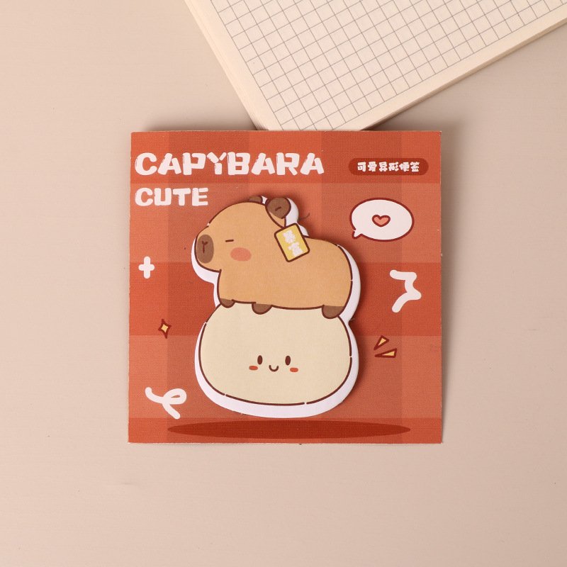 Kawaii office school stationery girls cute capybara memo pad sticky note custom