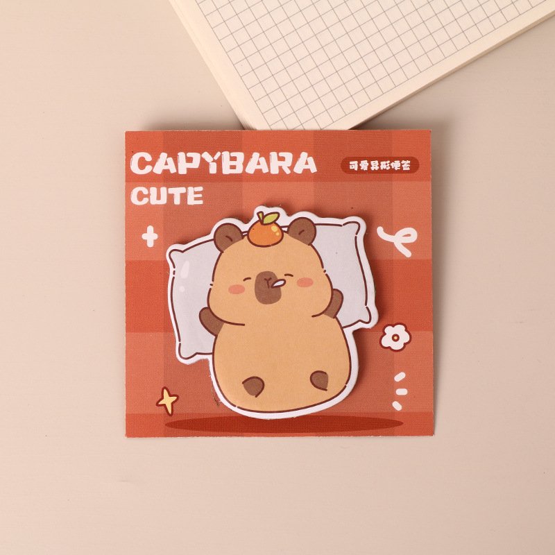 Kawaii office school stationery girls cute capybara memo pad sticky note custom