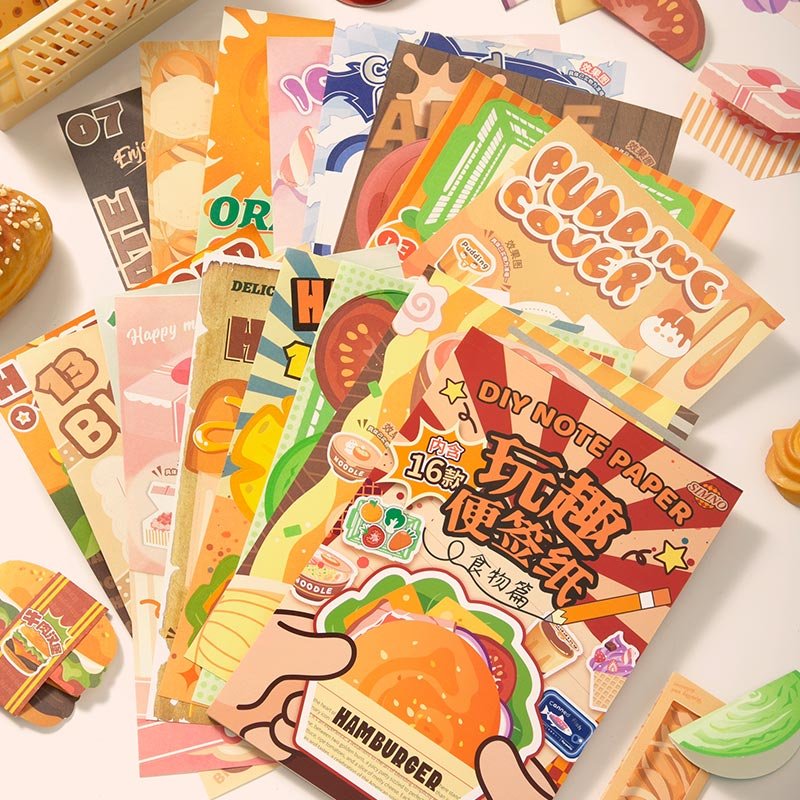 Simno 16 PCS Cute Creative Letter Writing Stationery Aesthetic Paper Supplies Decorative Paper Material for DIY Crafts