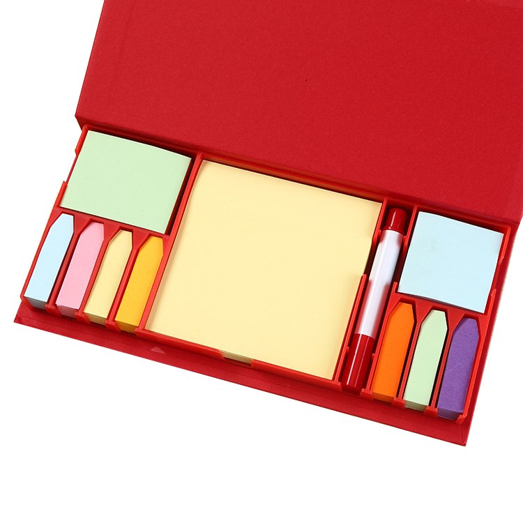 rectangular desktop sticky note set and hard cover box custom memo pad for school and office