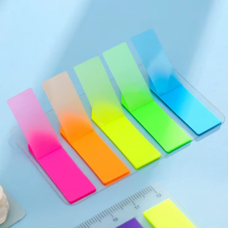 Colored PET Sticky Tabs Index Markers Arrow Flags Fluorescent Index Tab Stickers for Notebooks Small Sticky Notes Flags