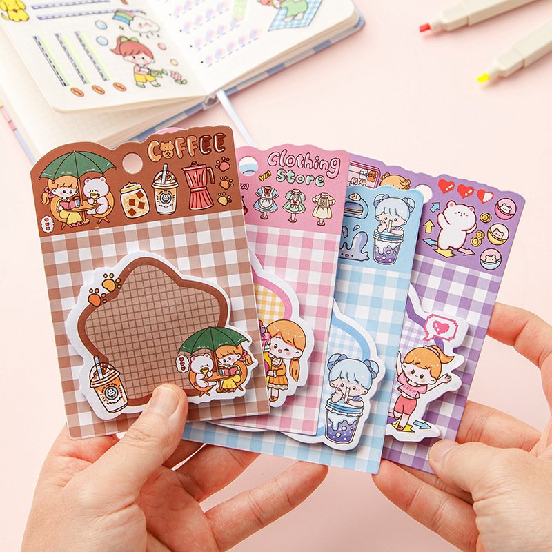 custom printed pastel self-adhesive colorful kraft paper super sticky note pad